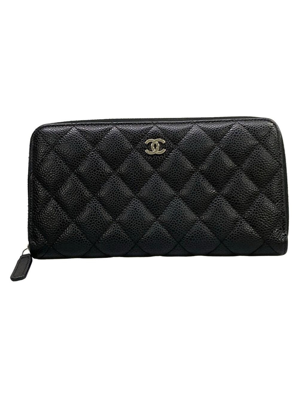 Chanel Matelasse Black Calfskin Long #373540C99B